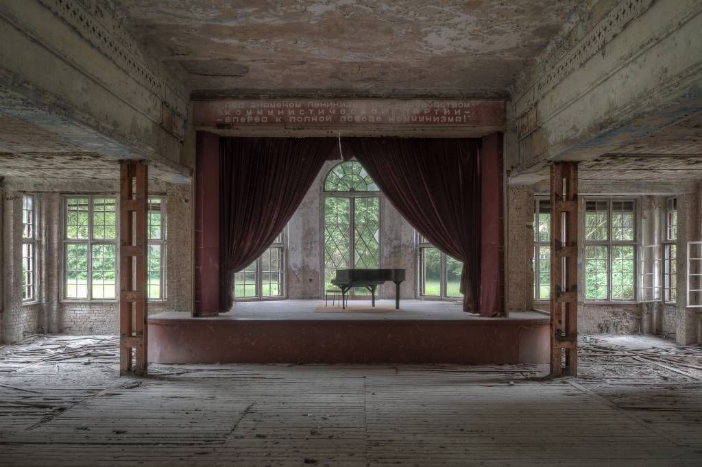 Piano in old sanatorium