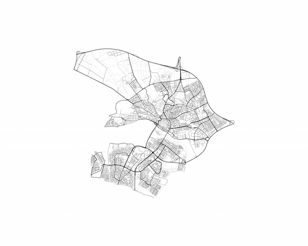 Map of Arnhem, white