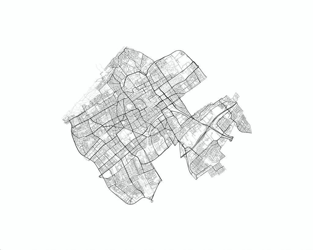 Map of The Hague, white