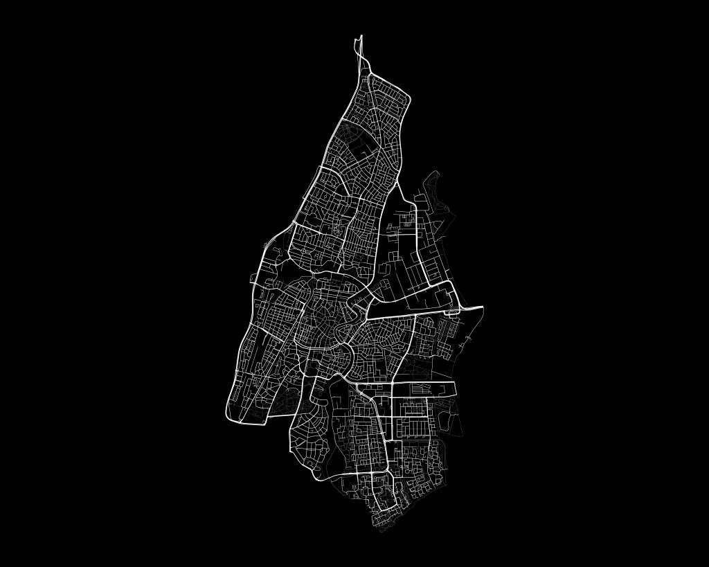 Map of Haarlem, black