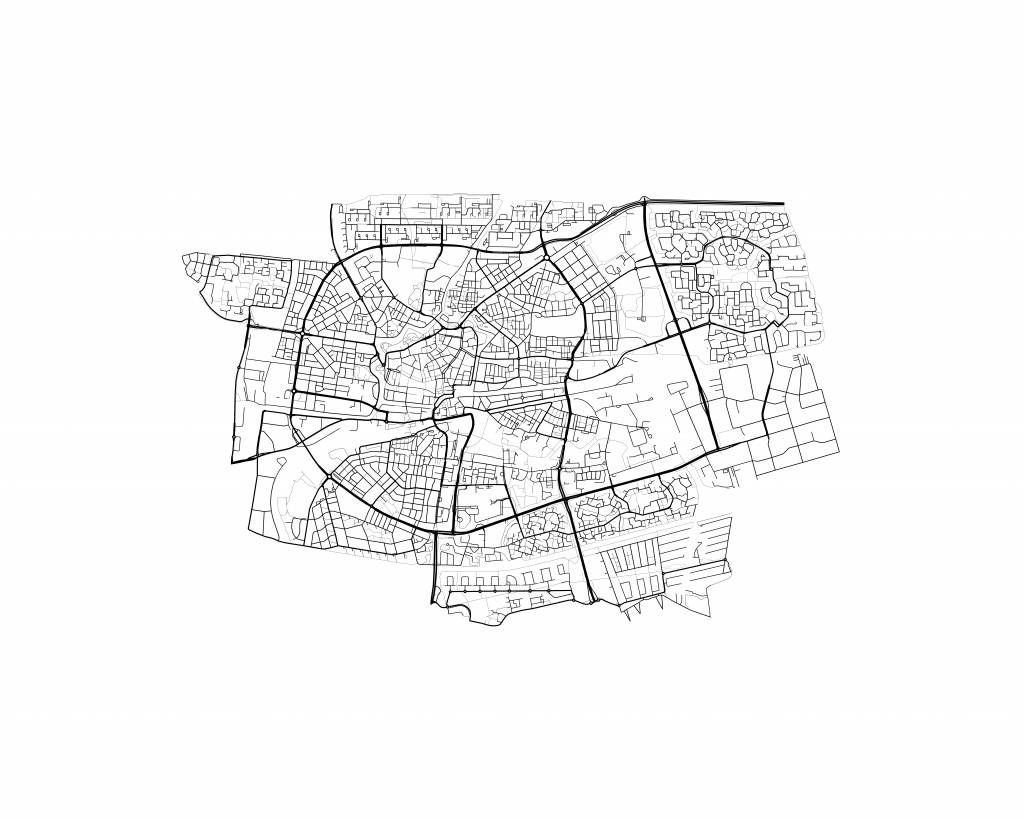 Map of Leeuwarden, white