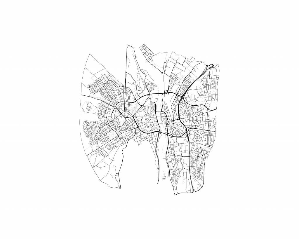 Map of Maastricht, white