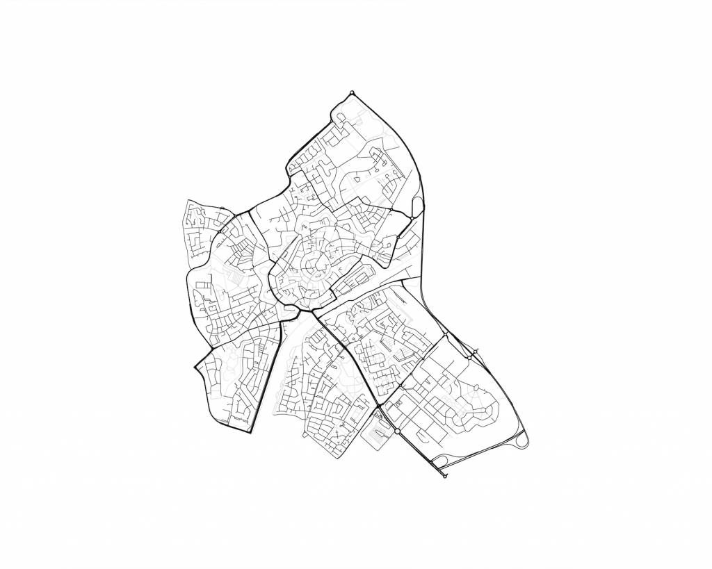 Map of Middelburg, white