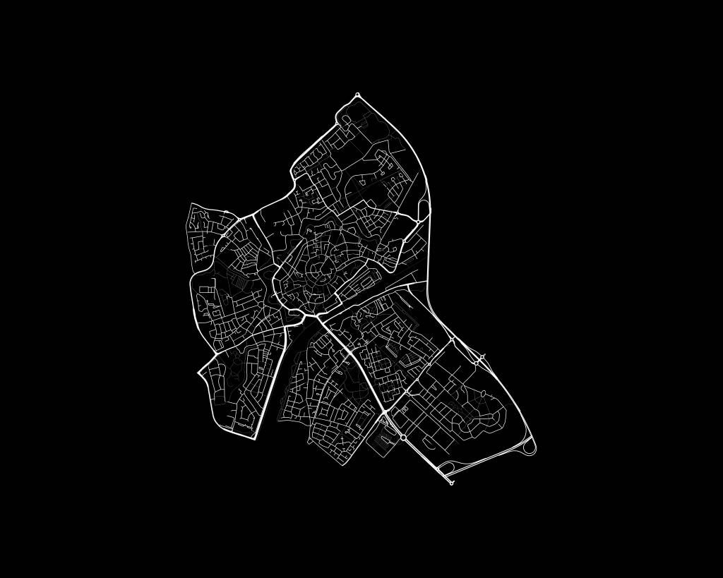 Map of Middelburg, black