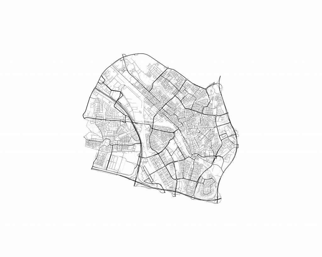 Map of Utrecht, white