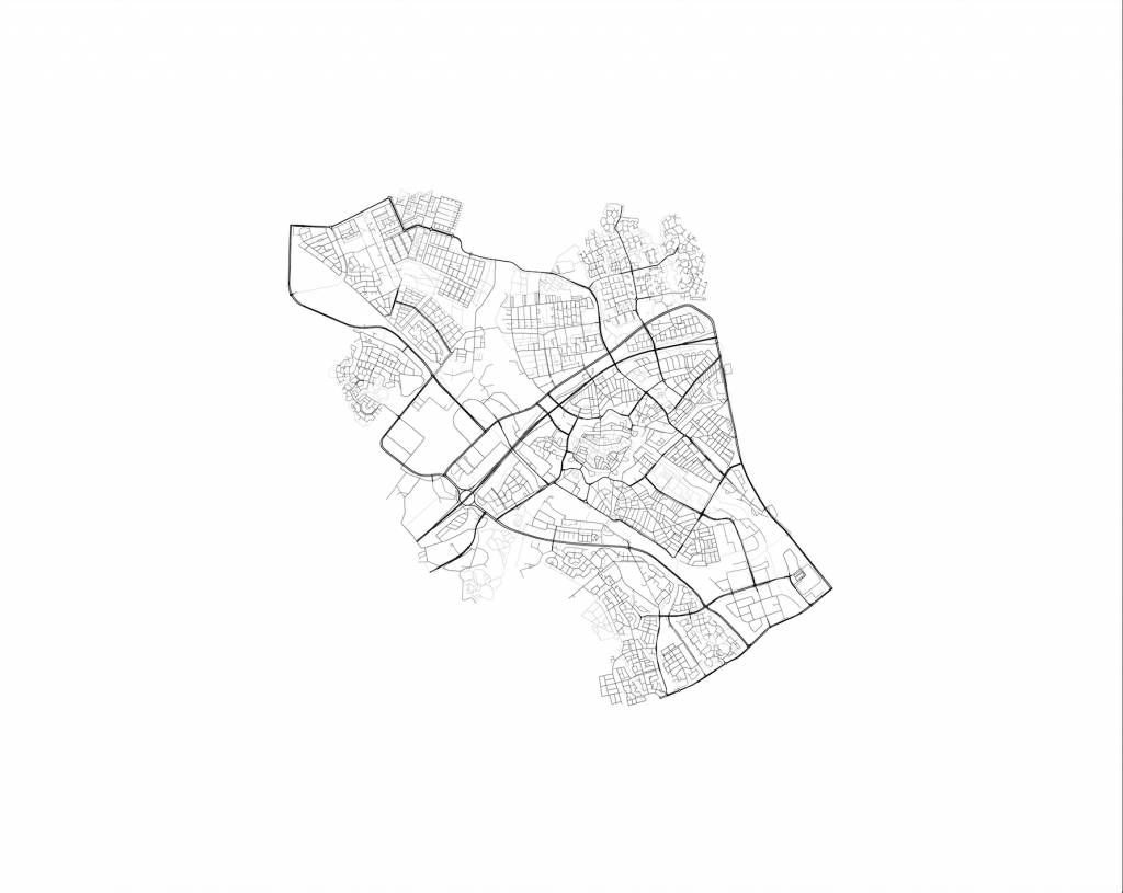 Map of Zwolle, white