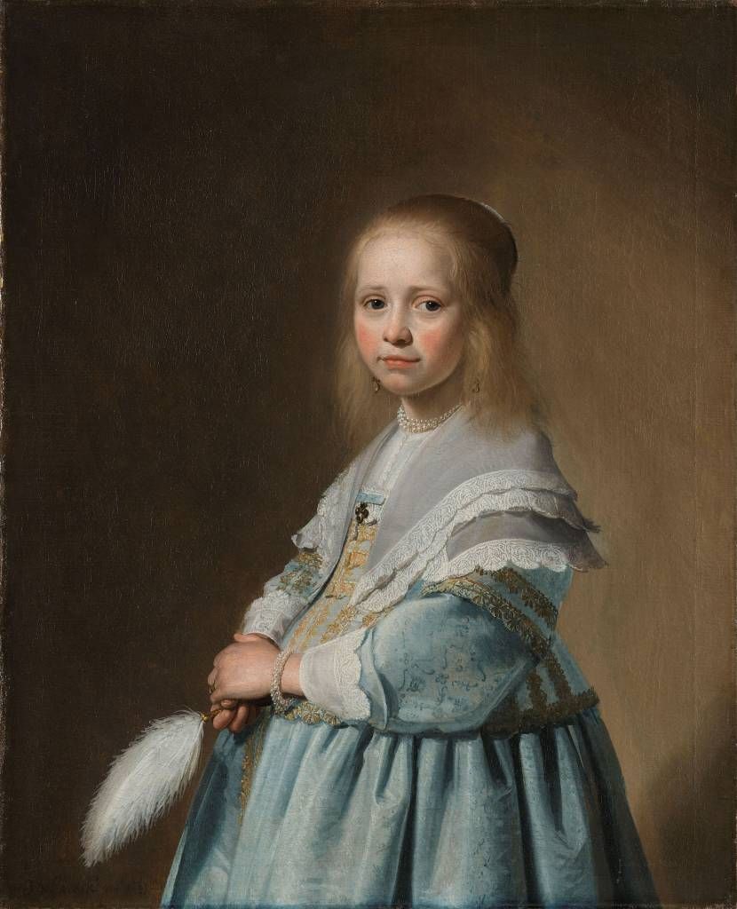 Portrait of a girl in blue