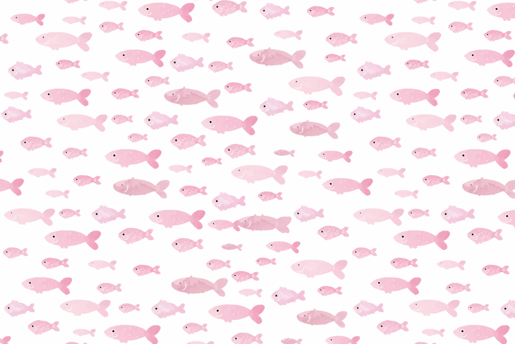 Roze visjes print