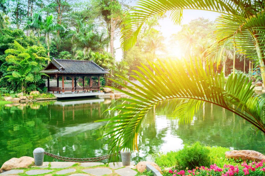 Rustgevend parkje in China