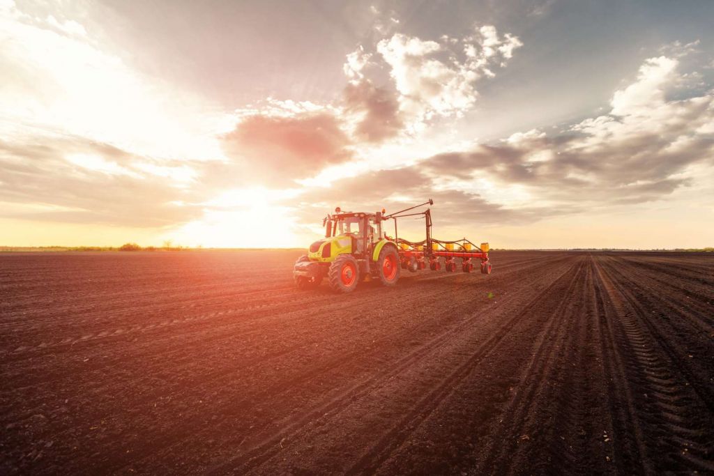 Tractor aan het werk