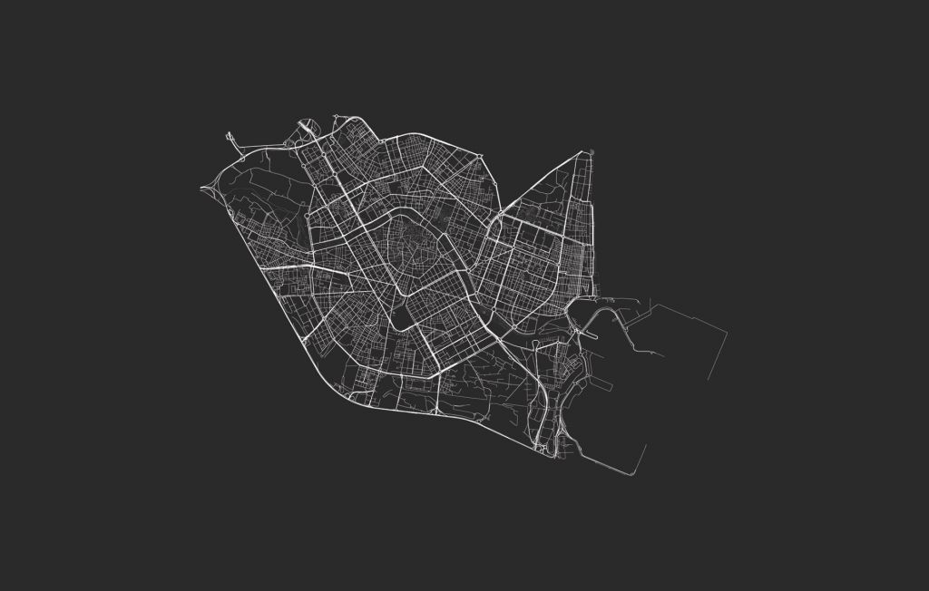 Map of Valencia, black