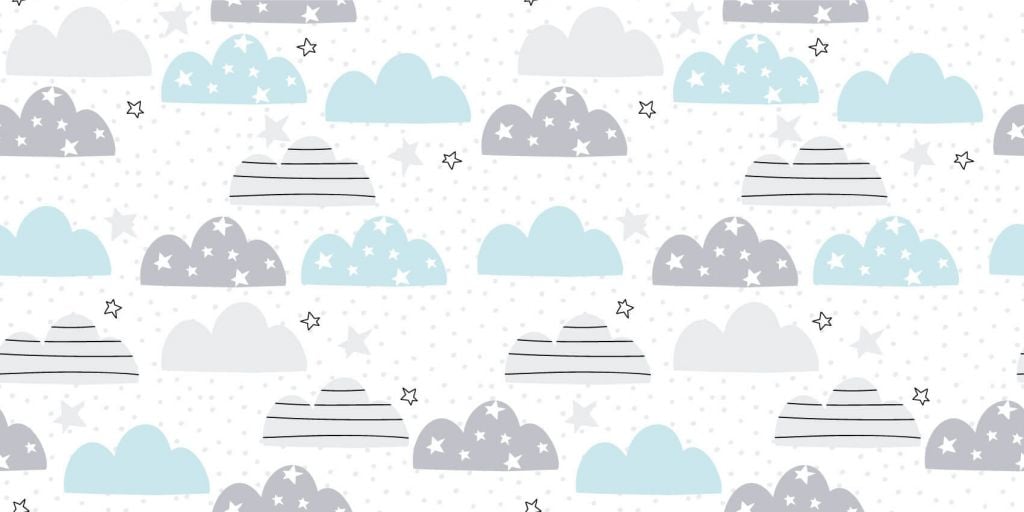 Drawn clouds