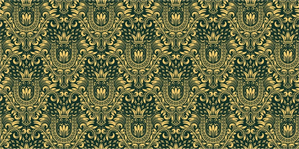 Green baroque pattern