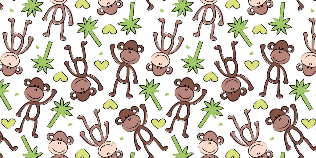 Monkeys and palm trees