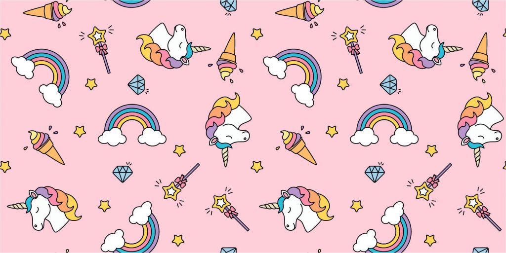Colorful unicorn pattern