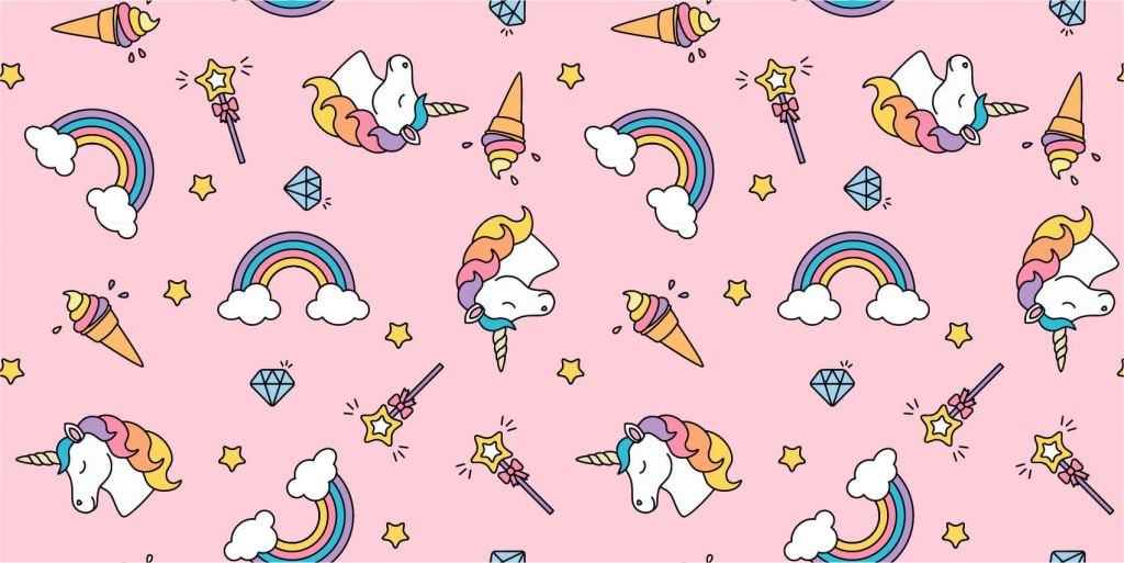 Colourful unicorn pattern