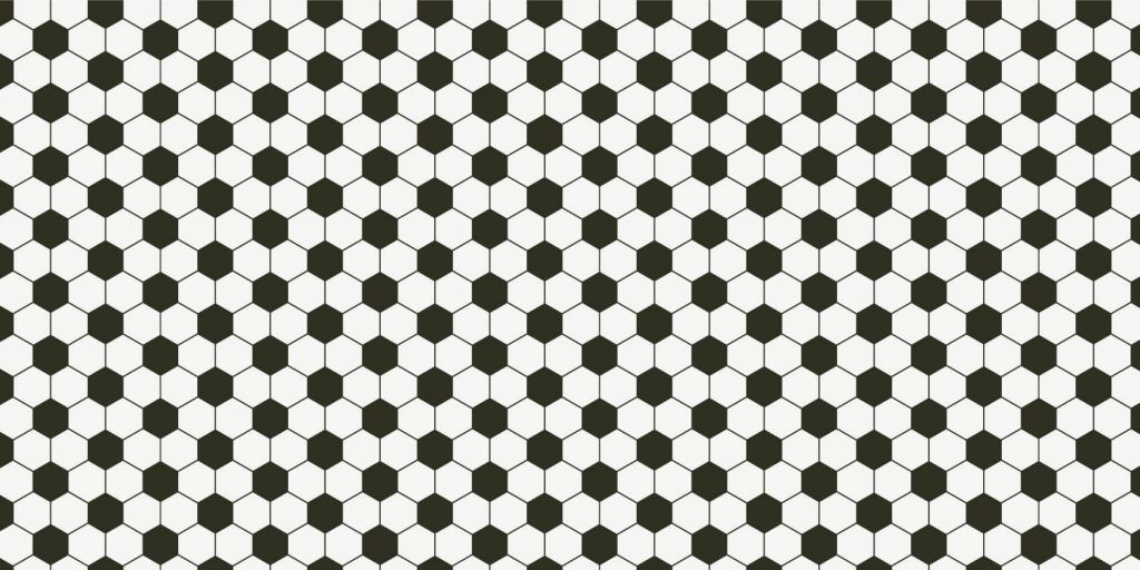 Black and white geometric polygons