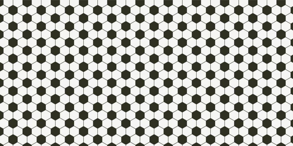 Black and white geometric polygons
