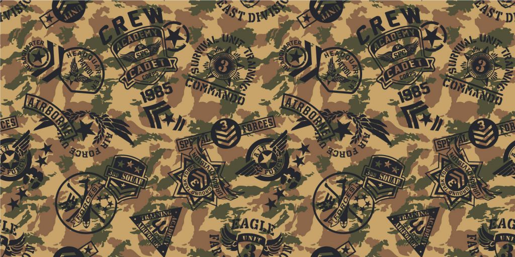 Camouflage with logos 