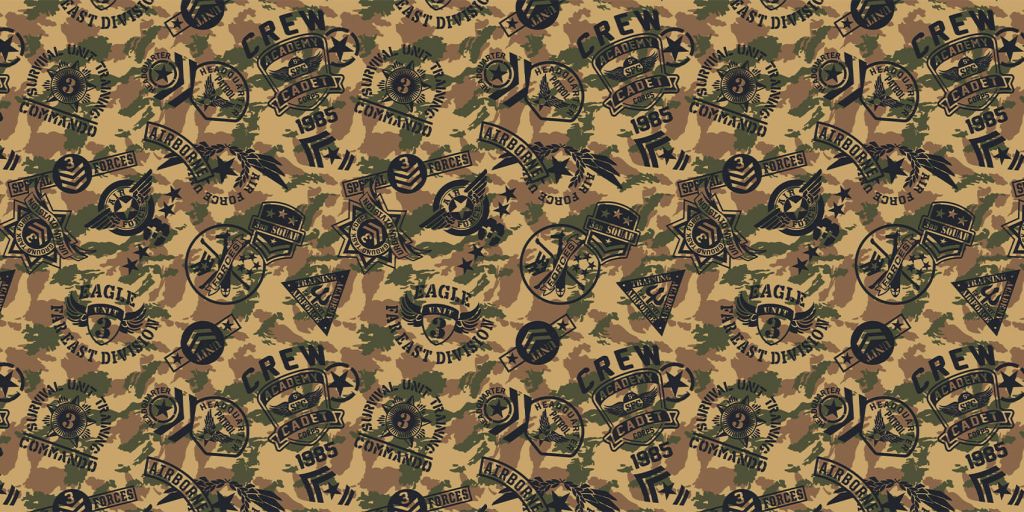 Camouflage with logos 