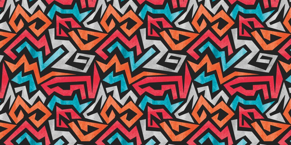 Colorful graphic print