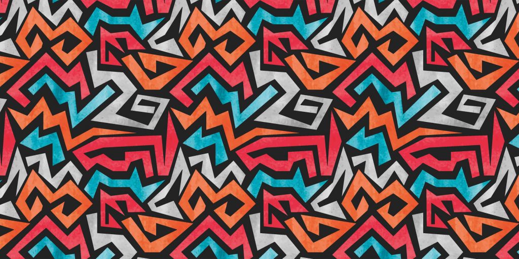 Colourful graphic print