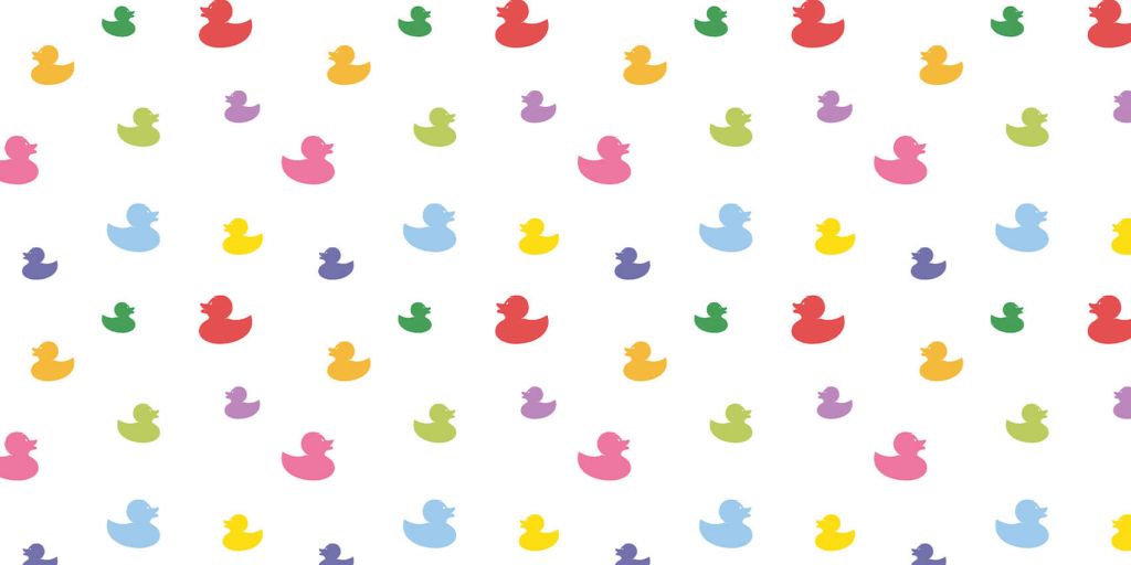 Colored bath ducks