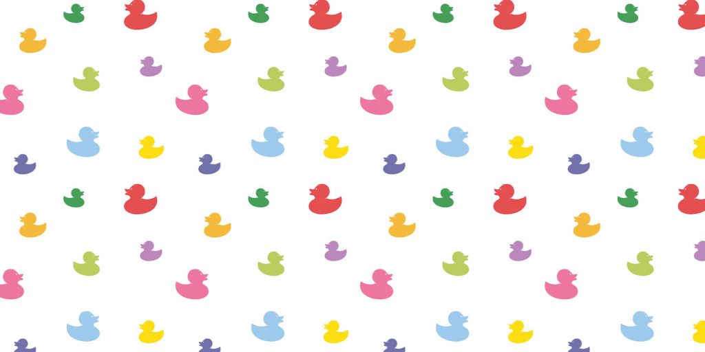 Coloured bath ducks