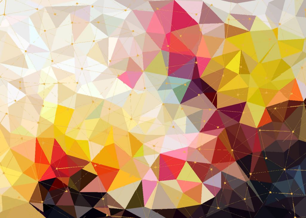 Print of colorful triangles
