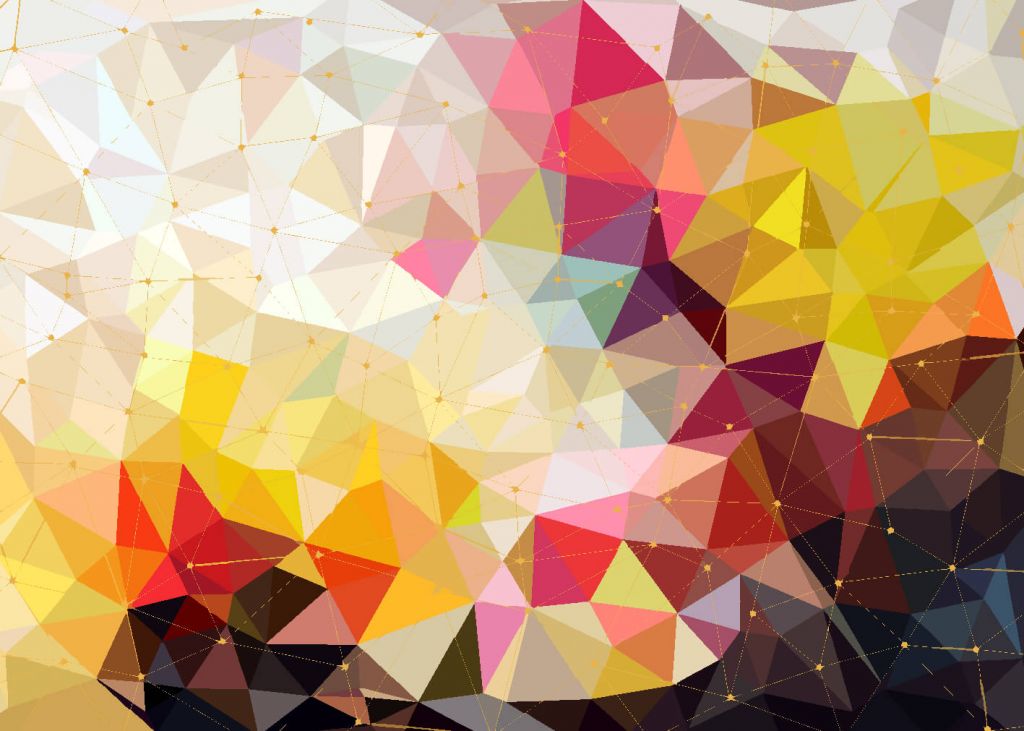 Print of colourful triangles