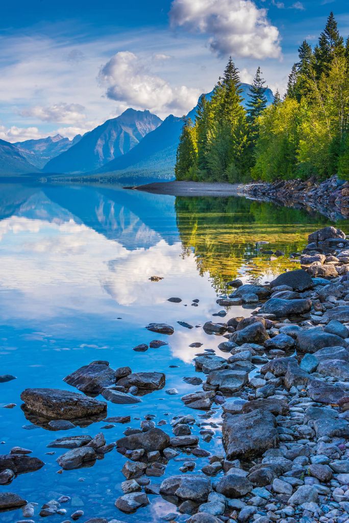 Lake and mountains