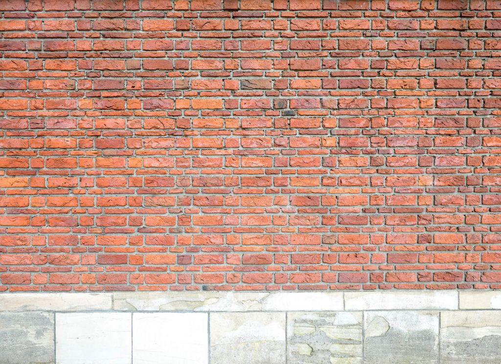 Bricks with old concrete 