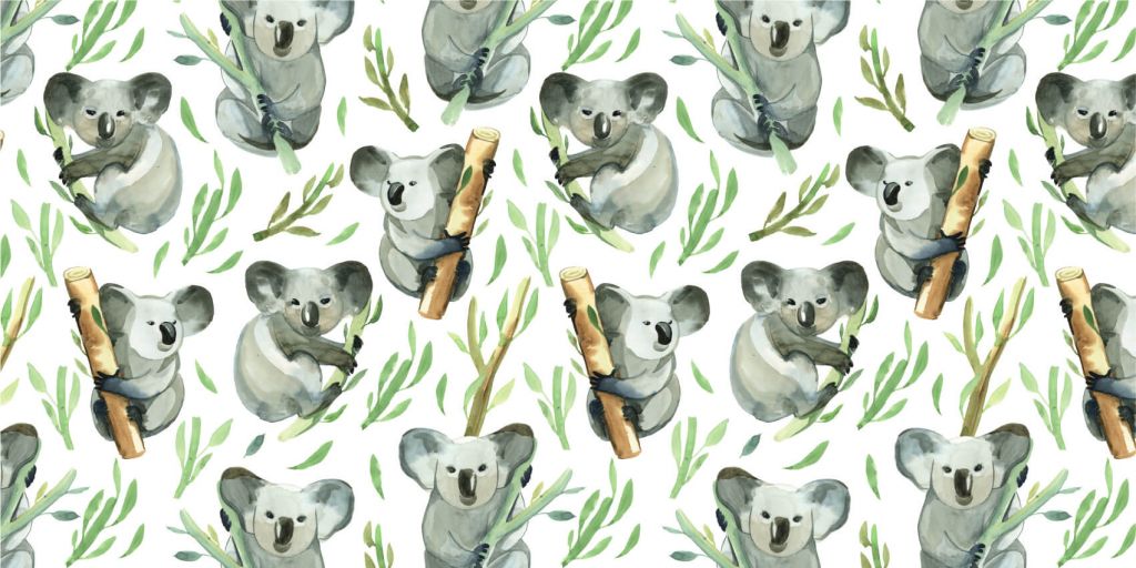 Koalas on bamboo