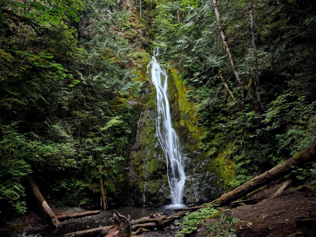 Waterfall in colorful surroundings 