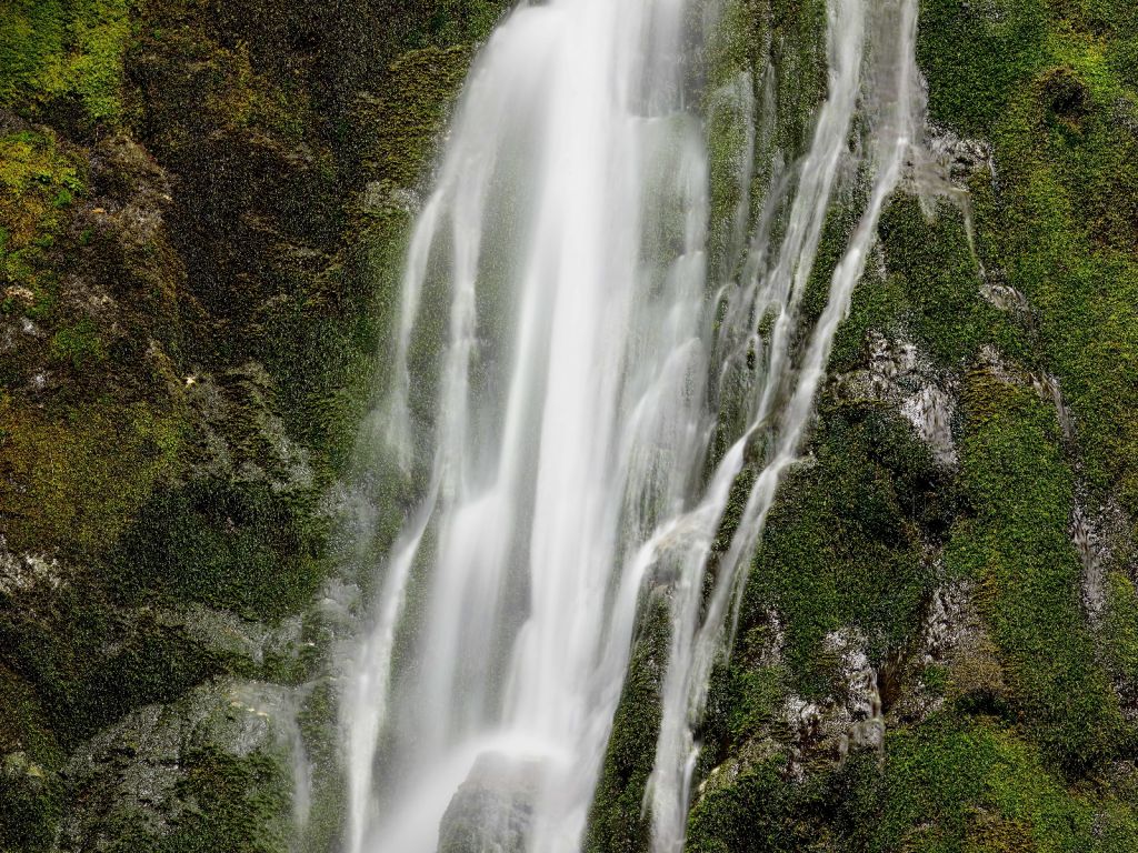 Waterfall with moss 