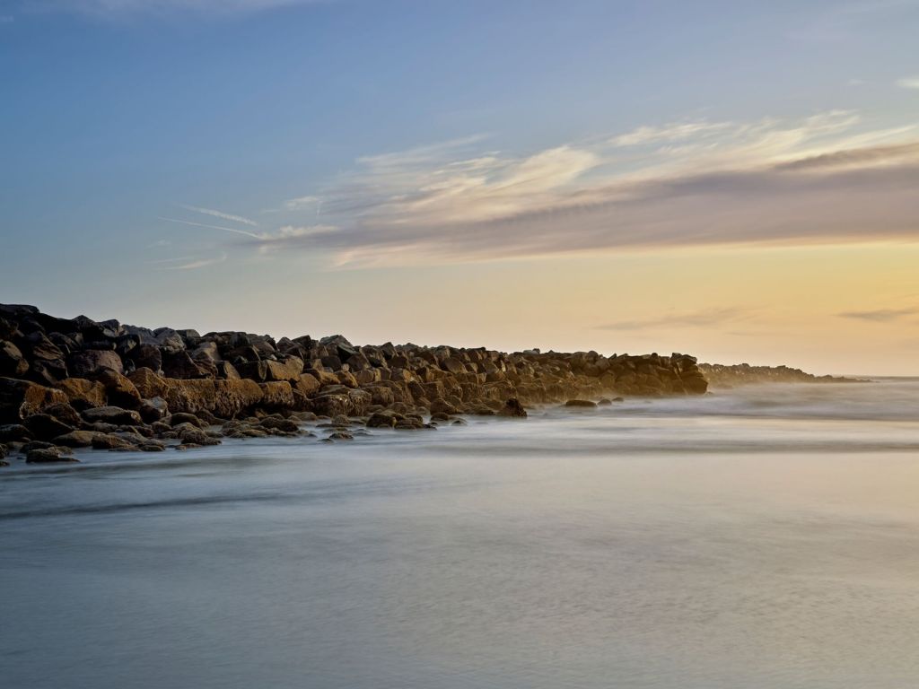 Large stones on the beach