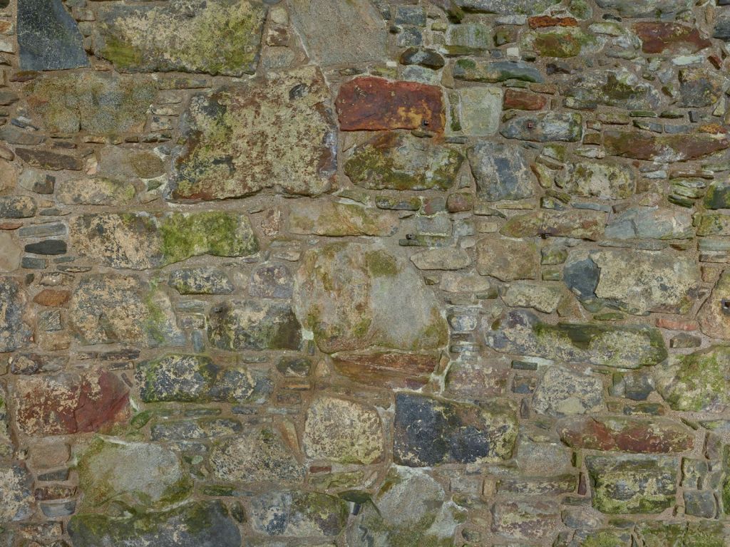 Old wall with moss