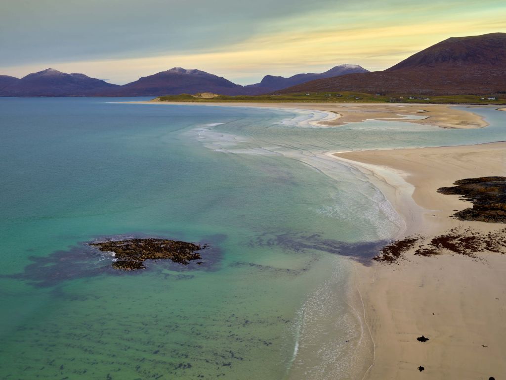 Sea and mountains along the coastline