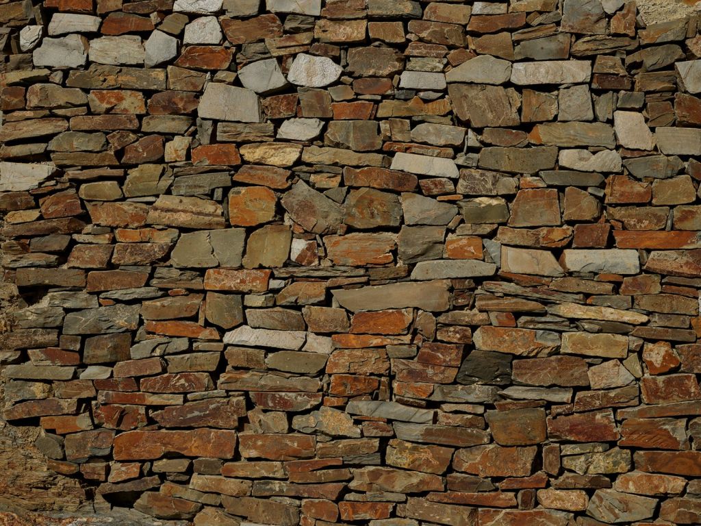 Wall with uneven bricks