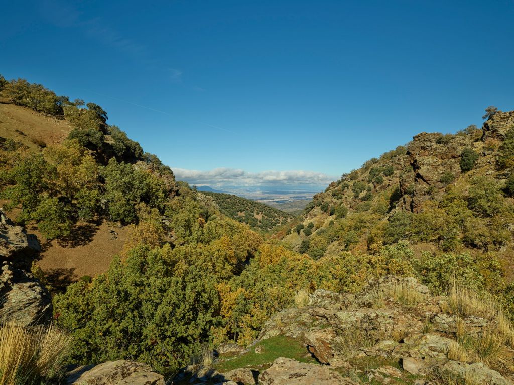 Looking through the mountains