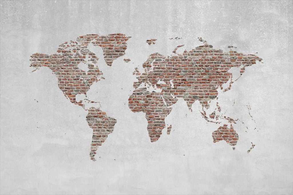 World map stones