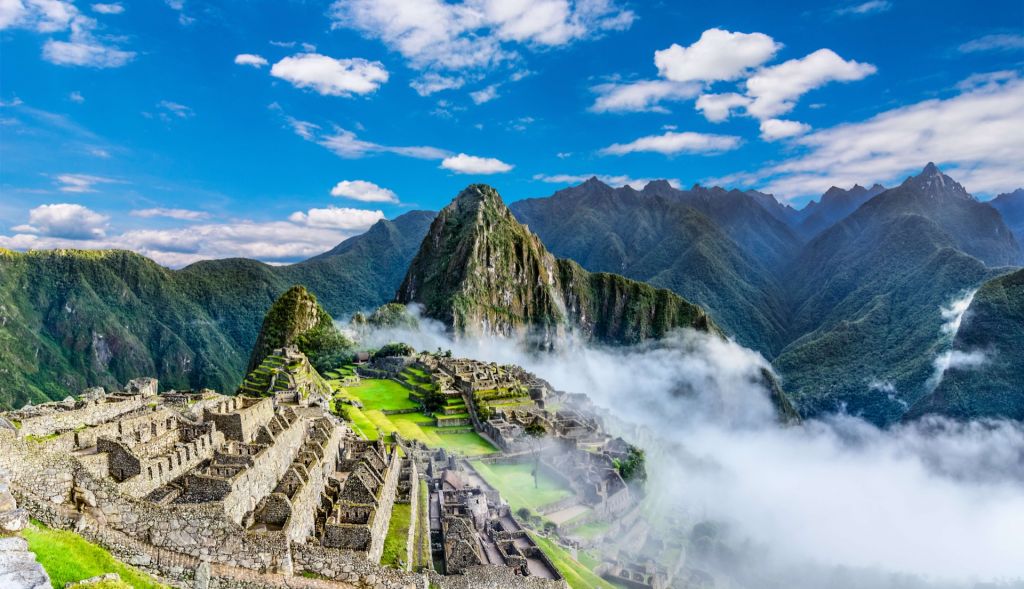 Machu Picchu in the fog