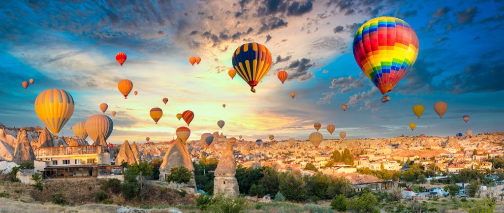 Beautiful hot air balloons