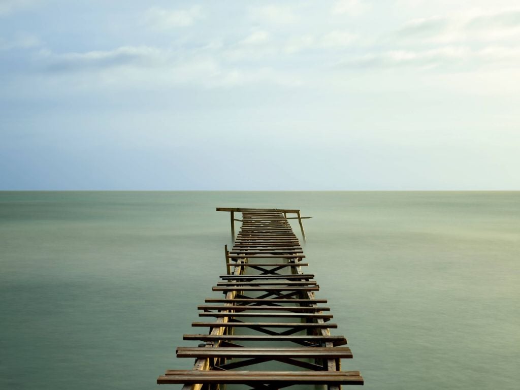 Old wooden scaffolding