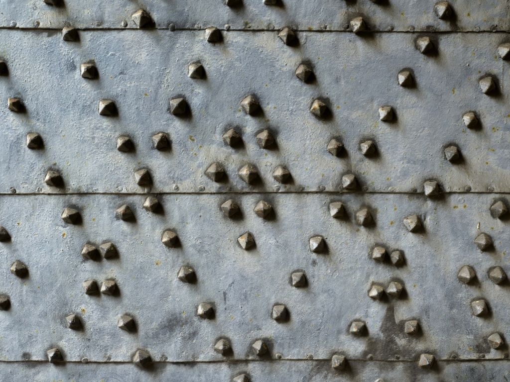 Rivets in iron