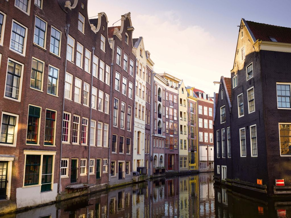 Amsterdam houses on the canal