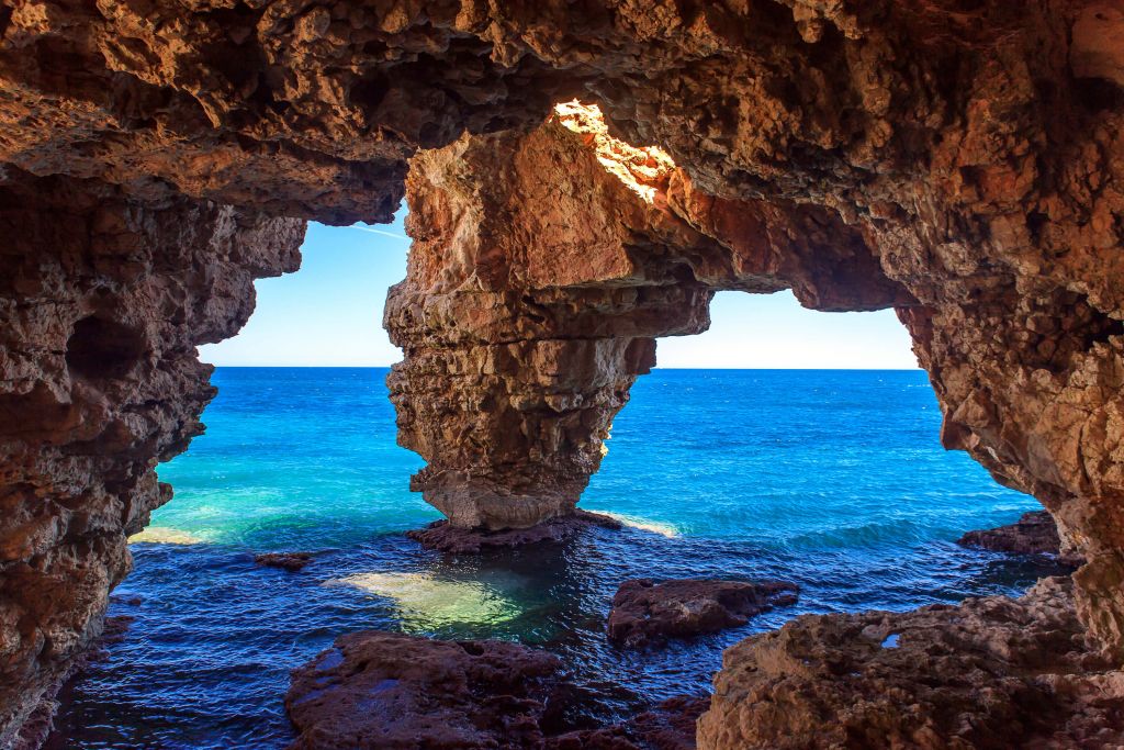 Cave above the sea