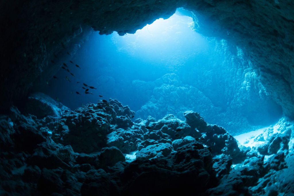 Cave under water
