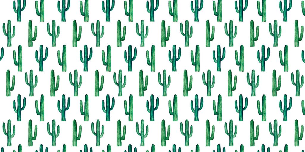 Pattern with cactusses