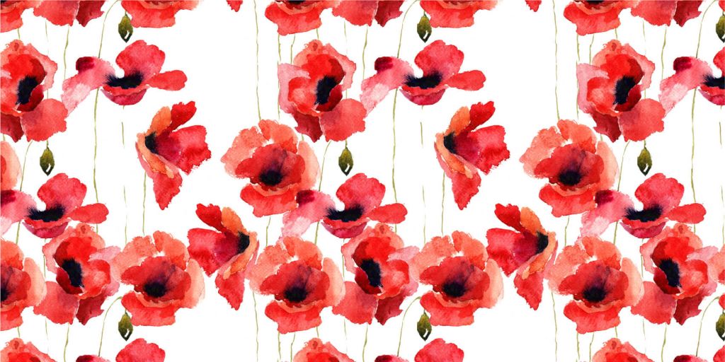 Poppies made of watercolor